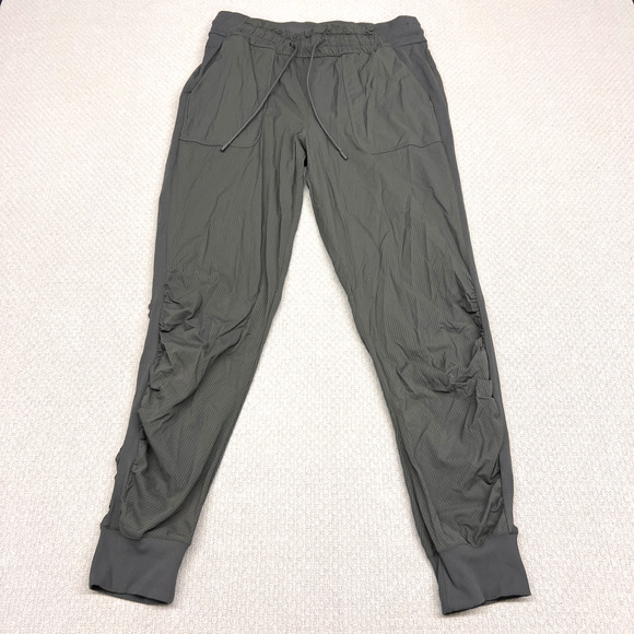 Lululemon Beyond The Studio Joggers Womens 10 Gray Tapered Pants Stretch - Picture 1 of 9